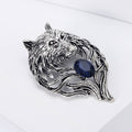 Alloy Vintage Wolf Head Brooch Pendant For Men's Suit Lapel view 5