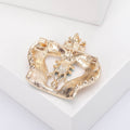 Alloy Rhinestone Crown Brooch For Women's Fashion Clothing Accessories view 4