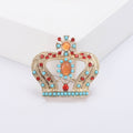 Alloy Rhinestone Crown Brooch For Women's Fashion Clothing Accessories view 1