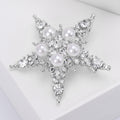 Alloy Pearl Rhinestone Star Brooch Pin Pendant For Clothing Accessories view 5