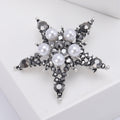 Alloy Pearl Rhinestone Star Brooch Pin Pendant For Clothing Accessories view 4