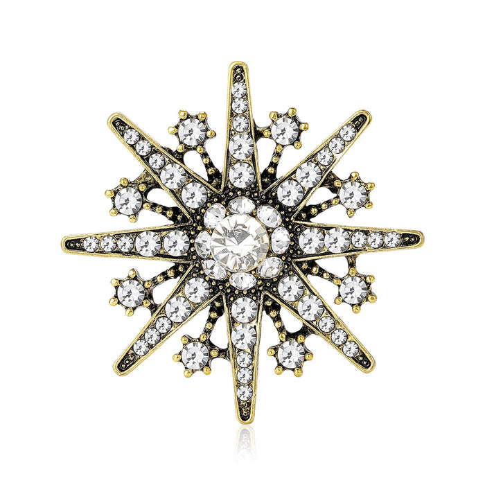 Alloy Snowflake Brooch And Pendant For Versatile Apparel Styling