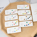 Korean Colorful Enamel Daisy Flower Heart Stud Sets With 925 Silver Pins For Women Earrings view 2
