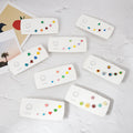 Korean Colorful Enamel Daisy Flower Heart Stud Sets With 925 Silver Pins For Women Earrings view 3