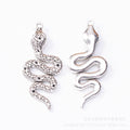 Zinc Alloy Snake Charm Pendant No.383840 for DIY Necklace Bracelet Jewelry Making view 3