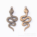 Zinc Alloy Snake Charm Pendant No.383840 for DIY Necklace Bracelet Jewelry Making view 2