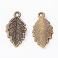 Zinc Alloy Leaf Charm Pendant for DIY Necklace Bracelet Jewelry Making view 2