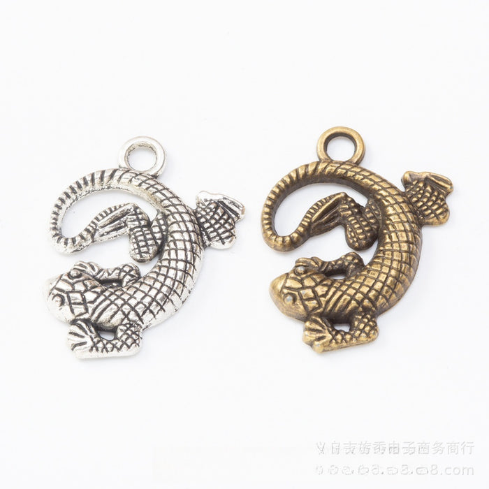 Zinc Alloy Lizard Charm Pendant for DIY Necklace Bracelet Jewelry Making