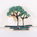 Enamel Alloy Green Tree Brooch Pin For Apparel Accessories view 4