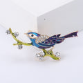 Alloy Rhinestone Enamel Bird Brooch Pin For Apparel And Collar view 2