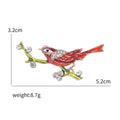 Alloy Rhinestone Enamel Bird Brooch Pin For Apparel And Collar view 5