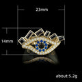Trendy Creative Eye Shape Copper Ring With Zircon For Women, European American Fashion Jewelry view 4