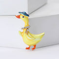 Alloy Enamel Yellow Duck Brooch Pin For Women's Clothing view 2