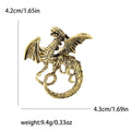 Alloy Flying Dragon Brooch Pendant For Men's Suit Accessories view 5