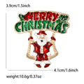 Alloy Enamel Santa Brooch Pin For Christmas Clothing Decoration view 5