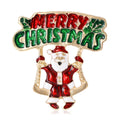 Alloy Enamel Santa Brooch Pin For Christmas Clothing Decoration view 1