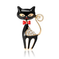 Alloy Rhinestone Bow Cat Brooch For Fashion Clothing Accessories view 5