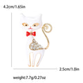 Alloy Rhinestone Bow Cat Brooch For Fashion Clothing Accessories view 6