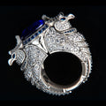 Fashion Parrot Rhinestone Women's Ring Animal Shape Crystal Inlaid Finger Jewelry Accessory view 2