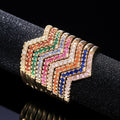 Delicate Micro Pave Geometric Index Finger Ring For Women, Versatile Birthday Gift Jewelry view 1
