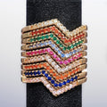 Delicate Micro Pave Geometric Index Finger Ring For Women, Versatile Birthday Gift Jewelry view 2