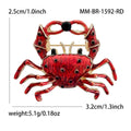 Alloy Enamel Crab Brooch Pin For Suits And Shirts view 6