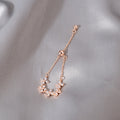 Adjustable Minimalist Micro Pave Zircon Flower Star Ring For Women, Trendy Style Jewelry view 2