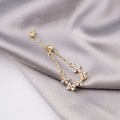 Adjustable Minimalist Micro Pave Zircon Flower Star Ring For Women, Trendy Style Jewelry view 4