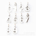 Antique Silver Zinc Alloy Number 0-9 Charm Pendant for DIY Necklace Bracelet Jewelry Making view 1