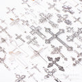 DIY Vintage Alloy Antique Silver Cross Charms Jewelry Bracelet Earring Kit Accessories 70 Styles Earrings view 3