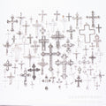 DIY Vintage Alloy Antique Silver Cross Charms Jewelry Bracelet Earring Kit Accessories 70 Styles Earrings view 1