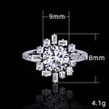 Personalized Geometric Zircon Wedding Ring For Women, European American Fashion Jewelry view 5