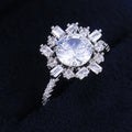 Personalized Geometric Zircon Wedding Ring For Women, European American Fashion Jewelry view 2