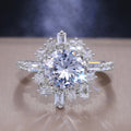 Personalized Geometric Zircon Wedding Ring For Women, European American Fashion Jewelry view 4