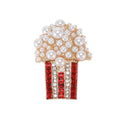 Alloy Rhinestone Pearl Popcorn Brooch Pin For Suit Lapels view 2