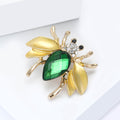 Alloy Enamel Bee Brooch With Rhinestones For Suit Lapel Decor view 2