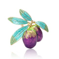 Alloy Enamel Olive Brooch Pin For Suits Cardigans And Apparel view 5