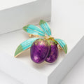 Alloy Enamel Olive Brooch Pin For Suits Cardigans And Apparel view 3