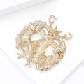 Alloy Enamel Rhinestone Reindeer Brooch Pin For Christmas Apparel view 4