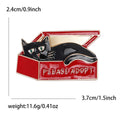 Alloy Enamel Cat Box Brooch Pin For Cute Clothing Decoration view 5