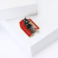 Alloy Enamel Cat Box Brooch Pin For Cute Clothing Decoration view 3
