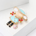 Alloy Enamel Girl Figure Brooch For Women's Apparel Decoration view 3
