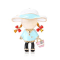 Alloy Enamel Girl Figure Brooch For Women's Apparel Decoration view 5