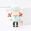 Alloy Enamel Girl Figure Brooch For Women's Apparel Decoration view 2