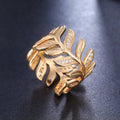 Creative Vine Leaf Women's Zircon Ring Fashion Party Cocktail Jewelry Accessories view 3