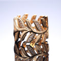 Creative Vine Leaf Women's Zircon Ring Fashion Party Cocktail Jewelry Accessories view 4