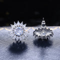 Sparkling Sunflower Zircon Oversized Stud Earrings, Creative Versatile Fashion Ear Jewelry view 4
