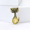 Alloy Enamel Cat Brooch Pin For Women's Coats view 2