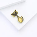 Alloy Enamel Cat Brooch Pin For Women's Coats view 4