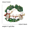 Alloy Enamel Rhinestone Snowman Brooch For Christmas Apparel view 5